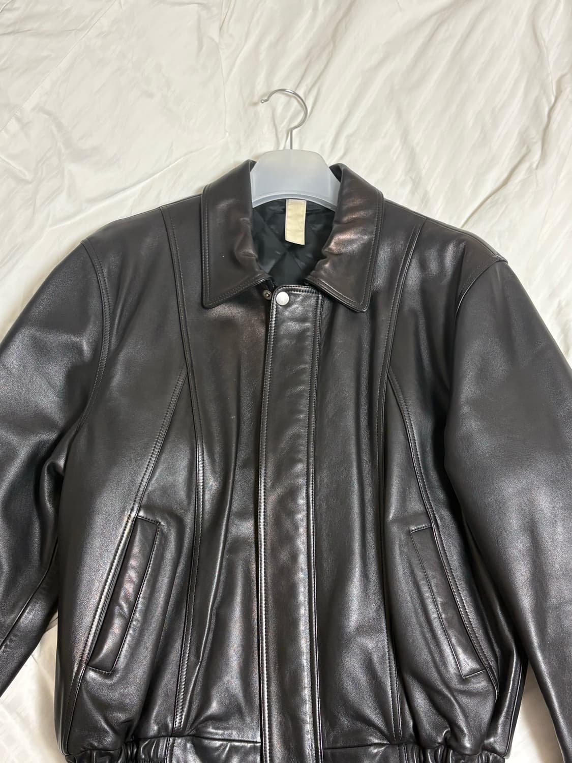 48) 선플라워 90‘s 레더 봄버 상품이미지4