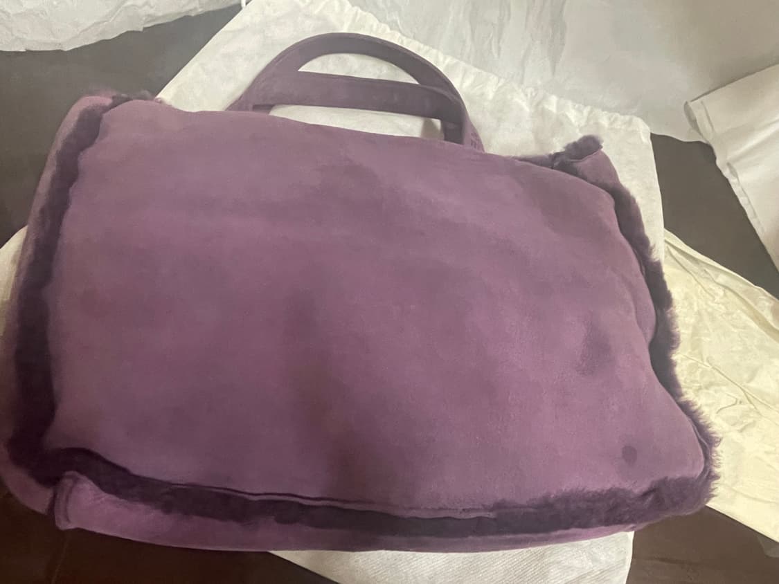 샤넬 스웨이드 보라색 토드백 상품이미지6