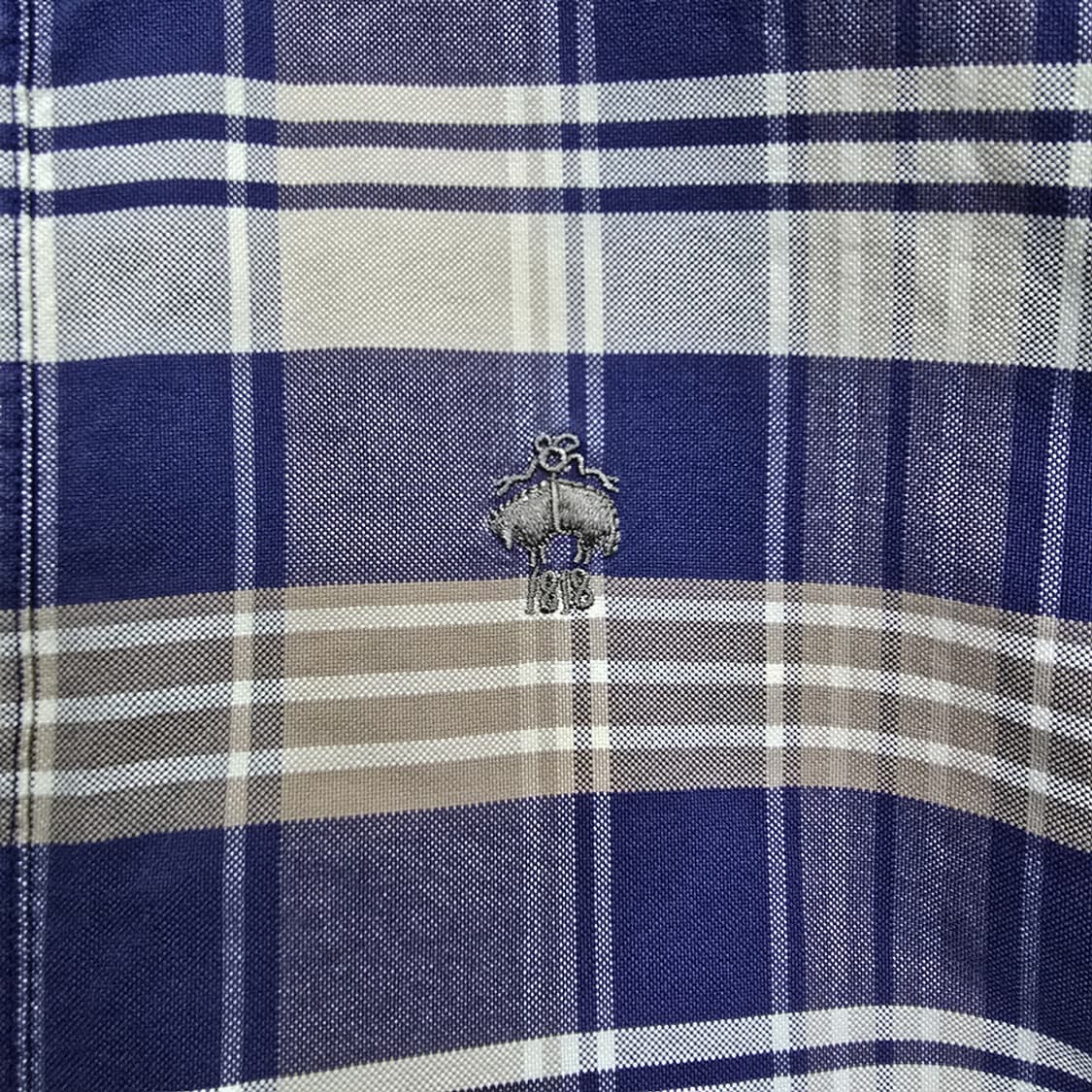 브룩스브라더스 체크 버튼다운 슈피마 코튼 셔츠 S 상품이미지4