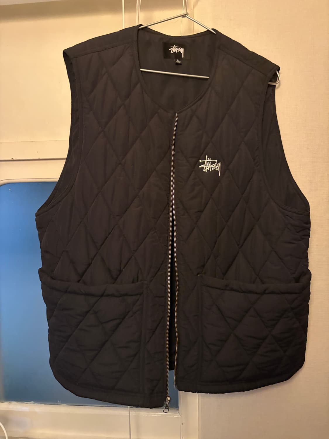 스투시 다이아몬드 퀼팅 베스트 패딩 조끼 블랙 L 상품이미지1