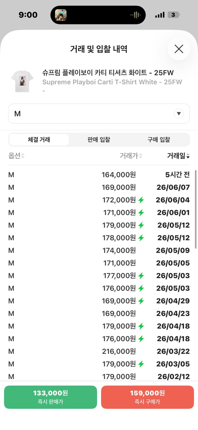 슈프림 플레이보이카티 반팔티 m 상품이미지2