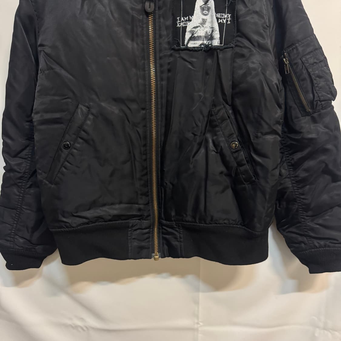 아이엠낫어휴먼비잉 백프린팅 항공점퍼 상품이미지3