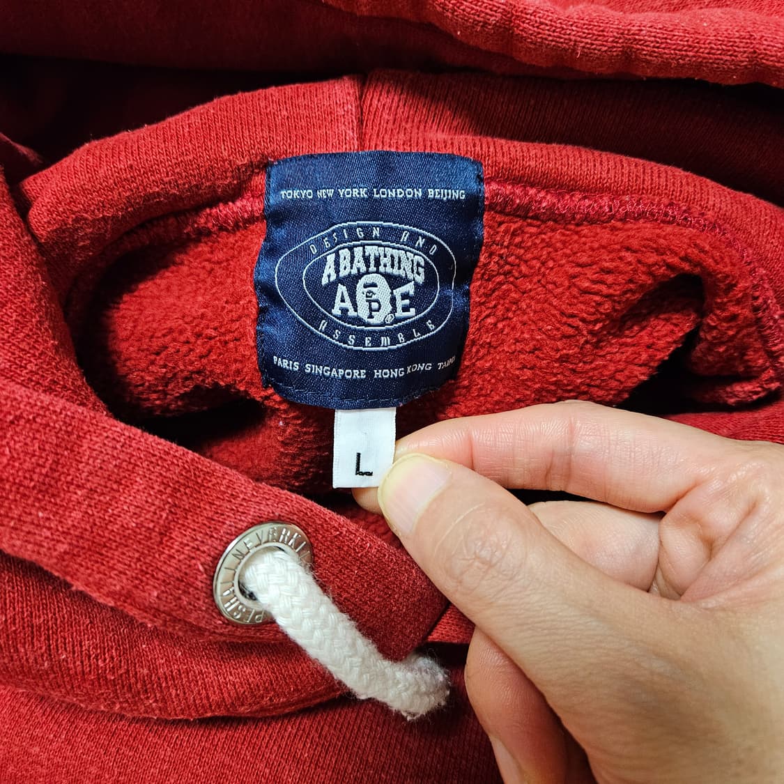 베이프 후디 티셔츠 L 여성용 정품 상품이미지2