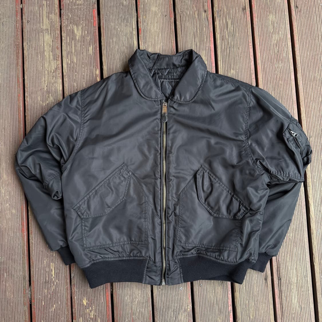 빈티지 카라 cwu 항공점퍼 블랙 상품이미지1