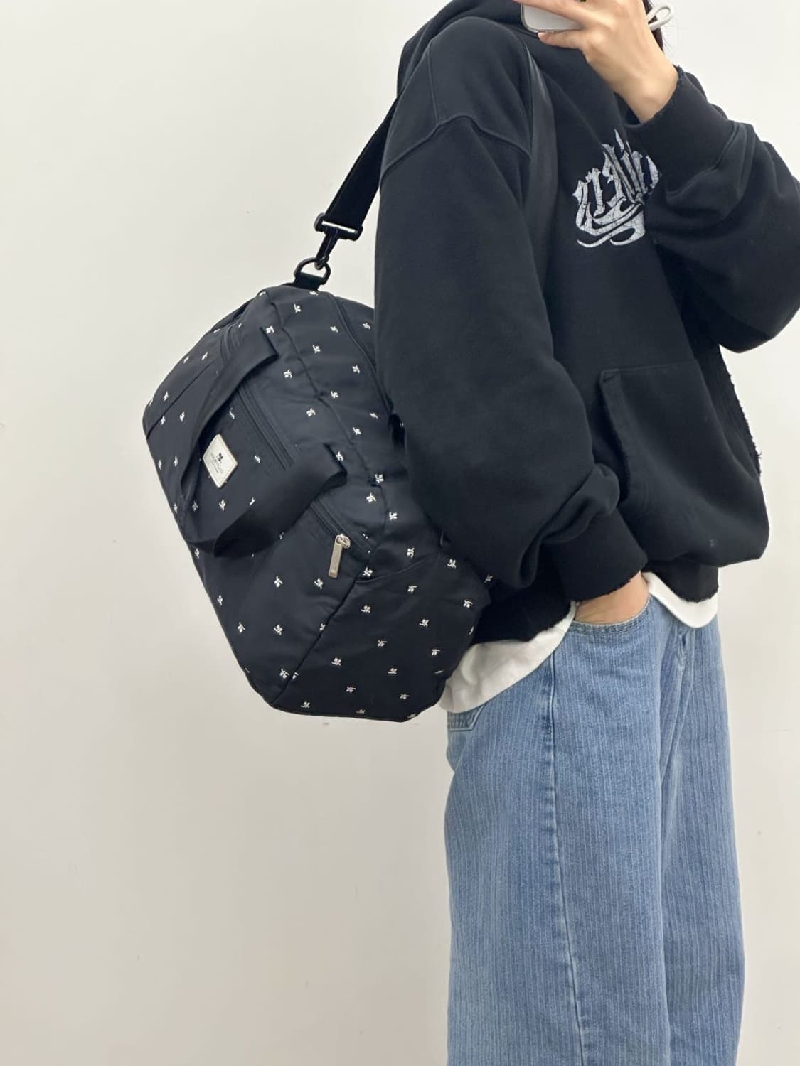 courreges / 꾸레쥬 블랙 로고 보스턴백  상품이미지9