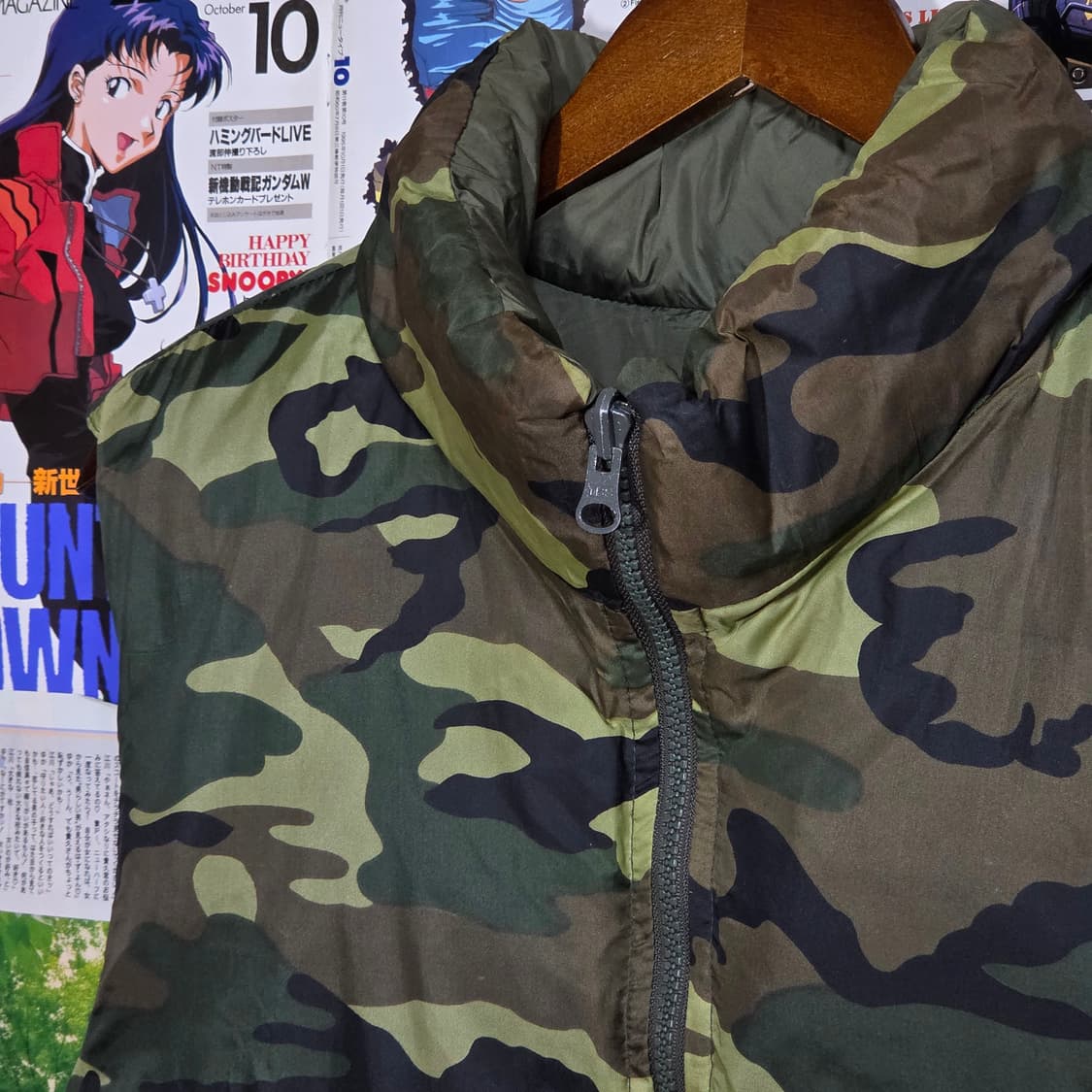 JPN 밀리터리 카모 리버시블 패딩 베스트 상품이미지3