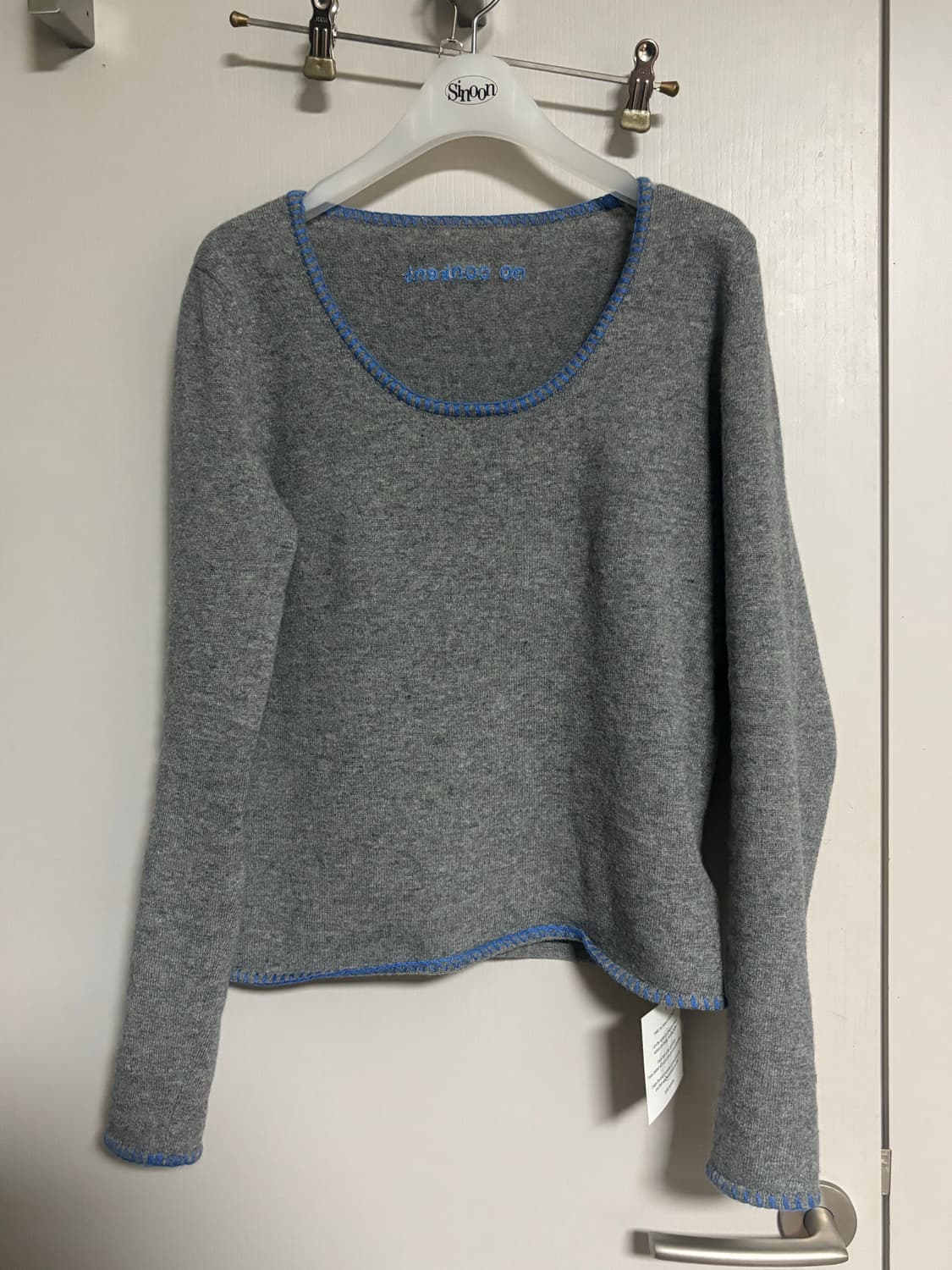 노컨텐츠 266. 스티치 니트 _ 그레이 상품이미지4