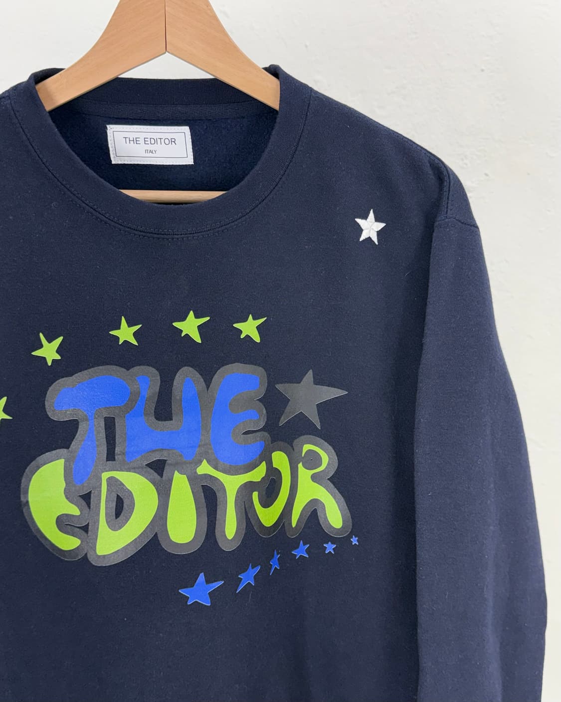 더 에디터 네이비 솔라 크루넥 스웨트 셔츠 상품이미지3
