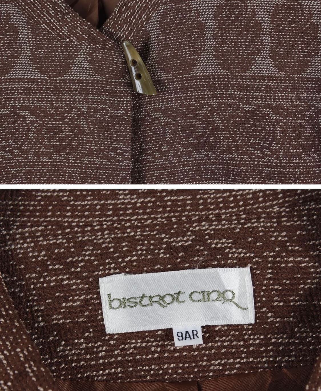 BISTROT CINQ 페이즐리 패턴 소뿔 단추 원버튼 자켓 상품이미지4