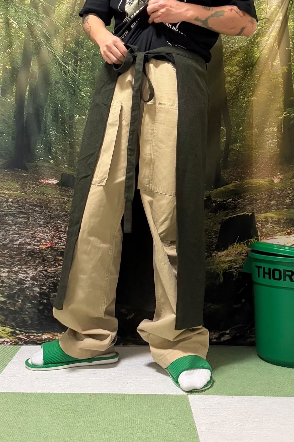 엔지니어드가먼츠 레이어드 유틸리티 울 랩 스커트 상품이미지2