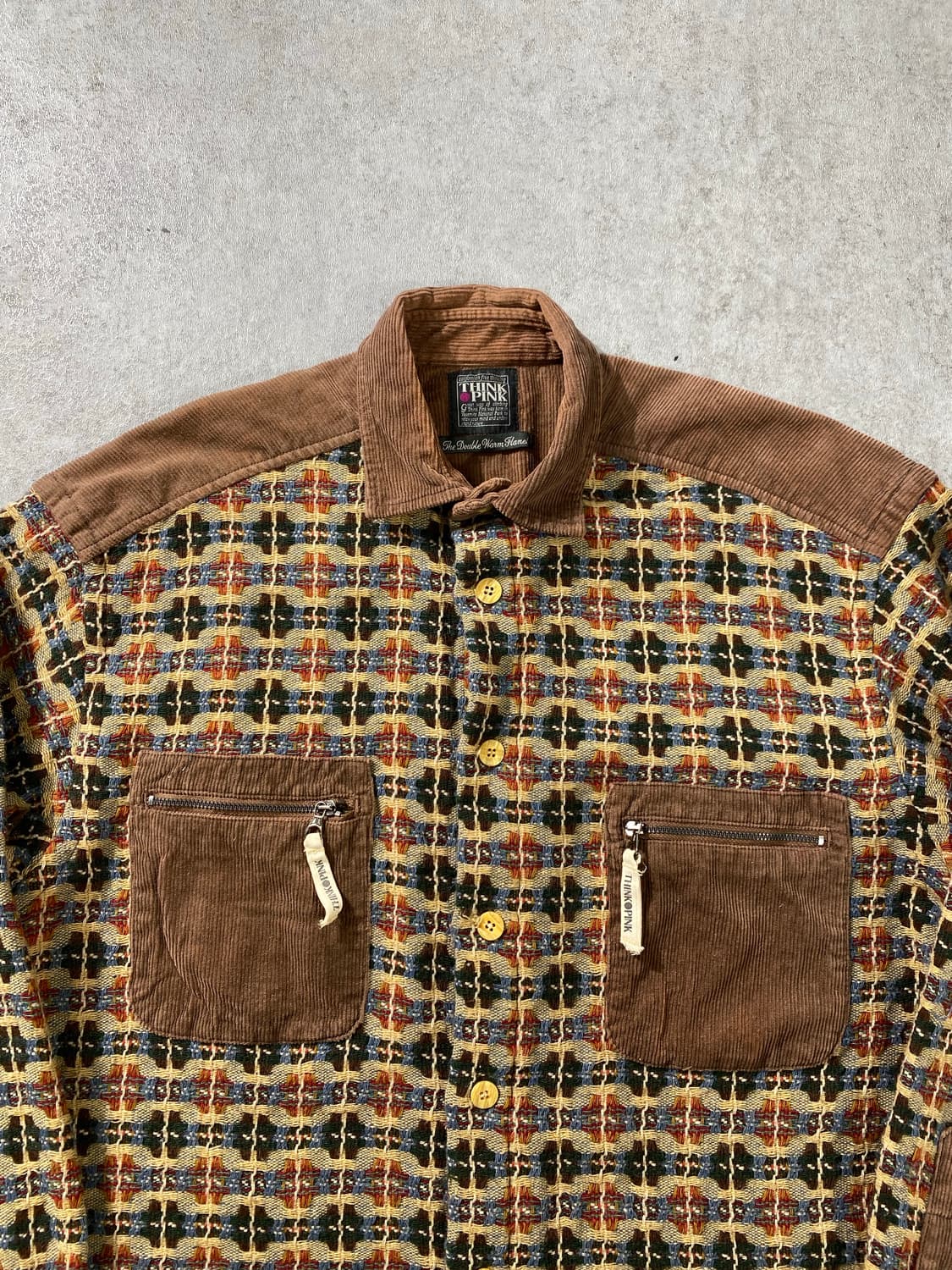 [L] 90s Think Pink 이태리 메이드 에스닉 셔츠 상품이미지2