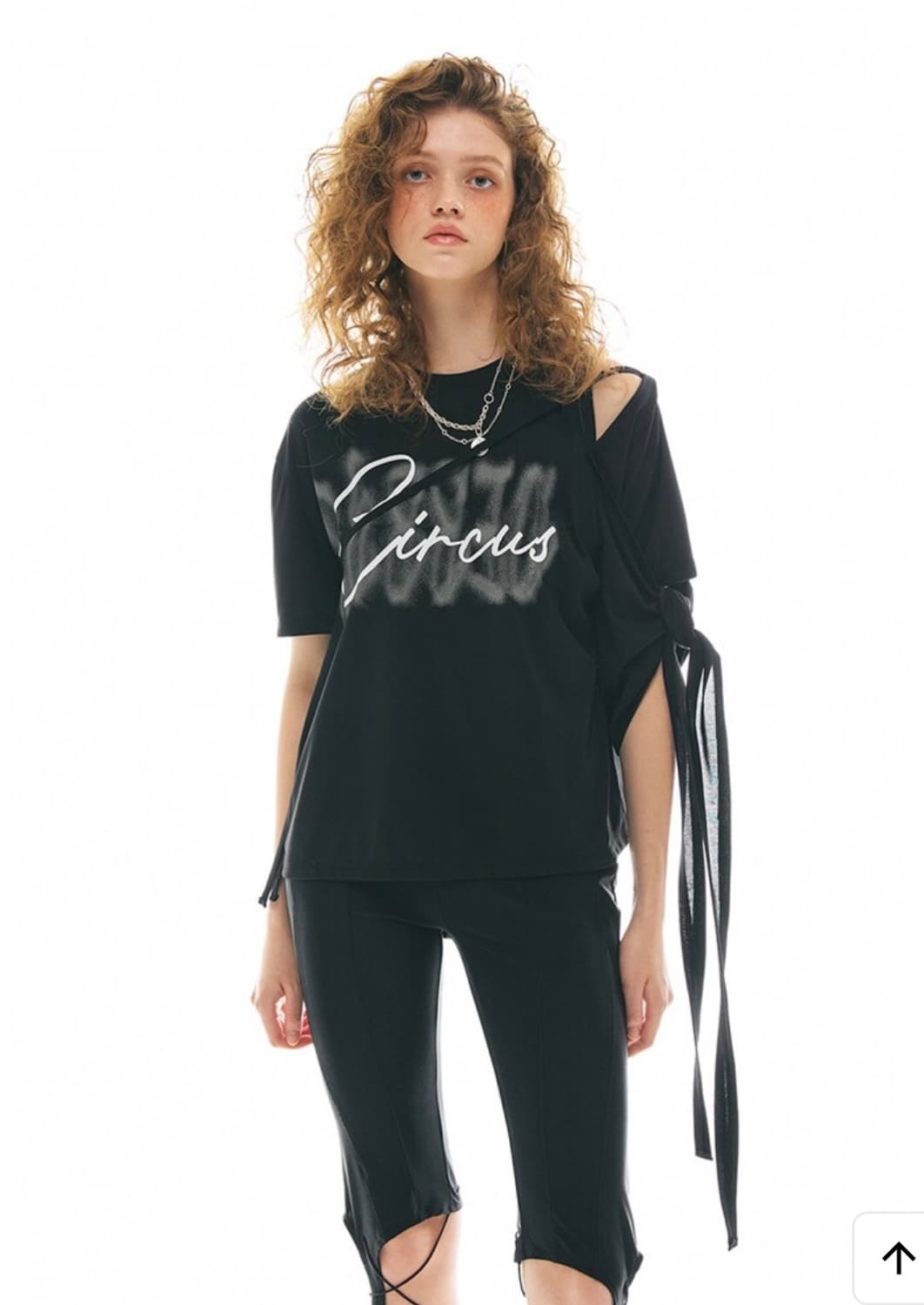 (새상품) 데비어퍼 AMBER TIE UP T-SHIRT 상품이미지1