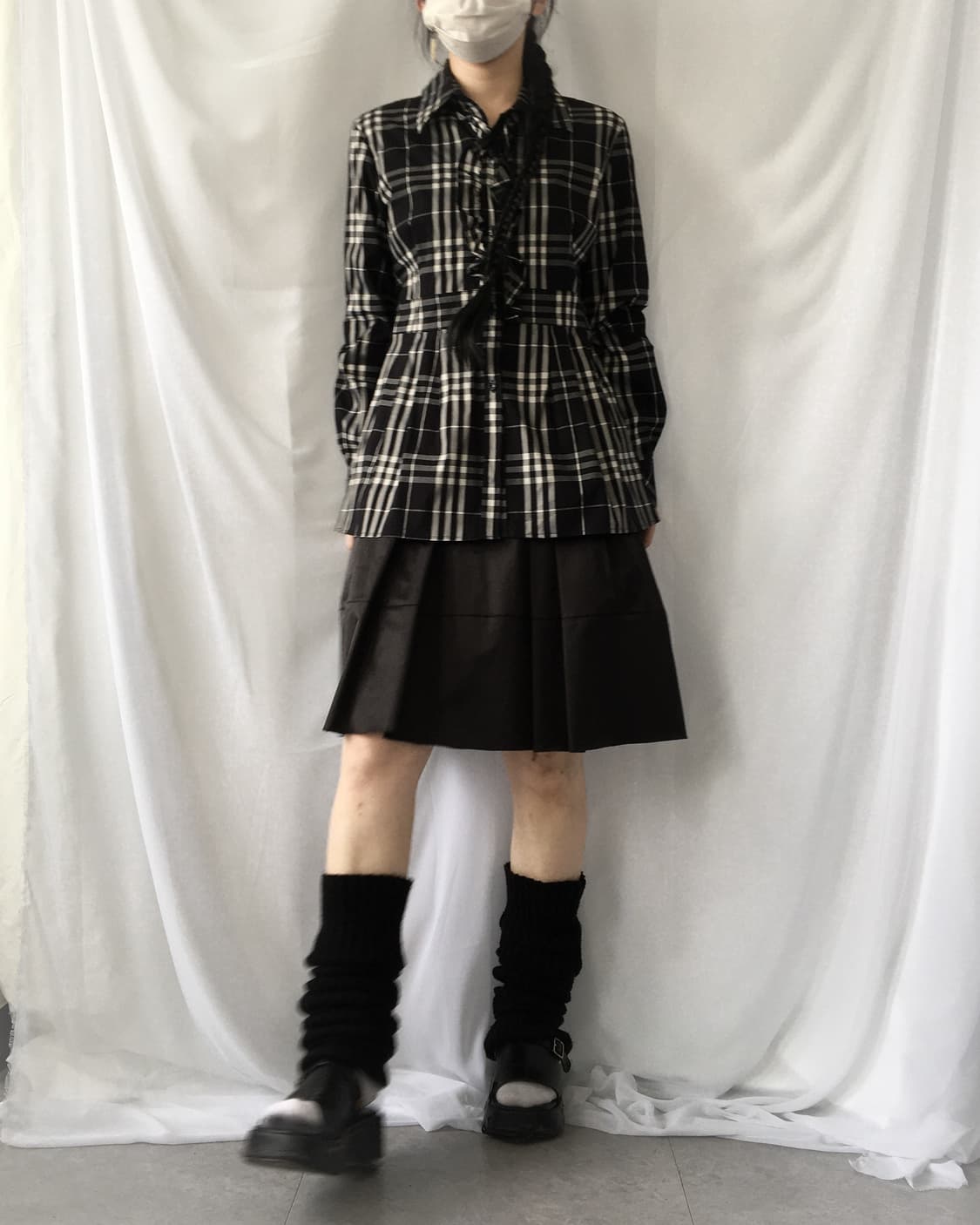 Naracamicie check patter frill shirt 상품이미지6