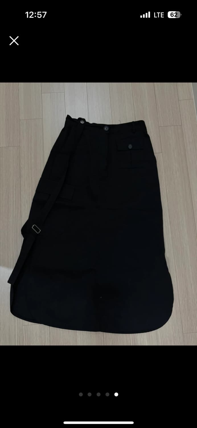 블랙 카고 롱 스커트 상품이미지5