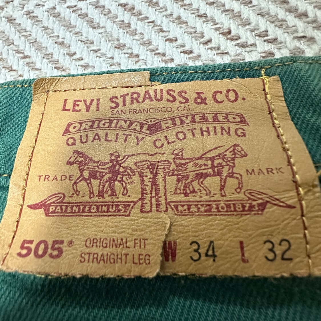 LEVI'S 505 90's colombia made orange tab 상품이미지3