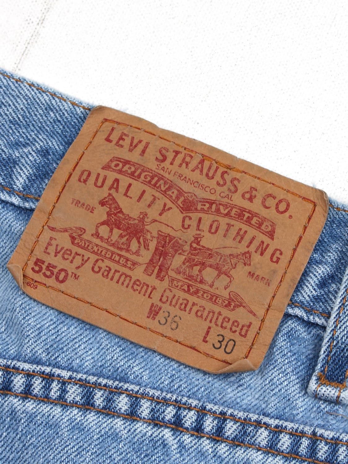 2002 LEVI'S 550 Denim Pants (36) (made i 상품이미지8