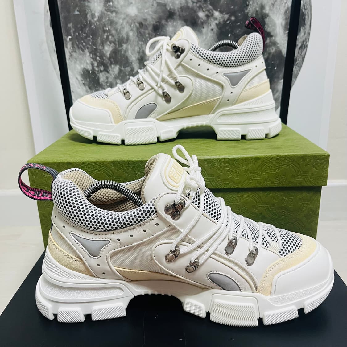 정품 9) 구찌 플래시 트랙 트레킹 화이트 스니커즈 275~280 상품이미지2