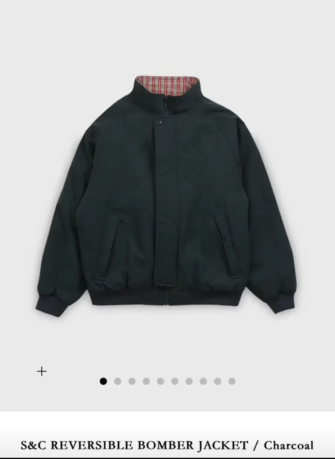 (구매)헤리티지플로스 리버시블 봄버자켓 챠콜 S사이즈 상품이미지1