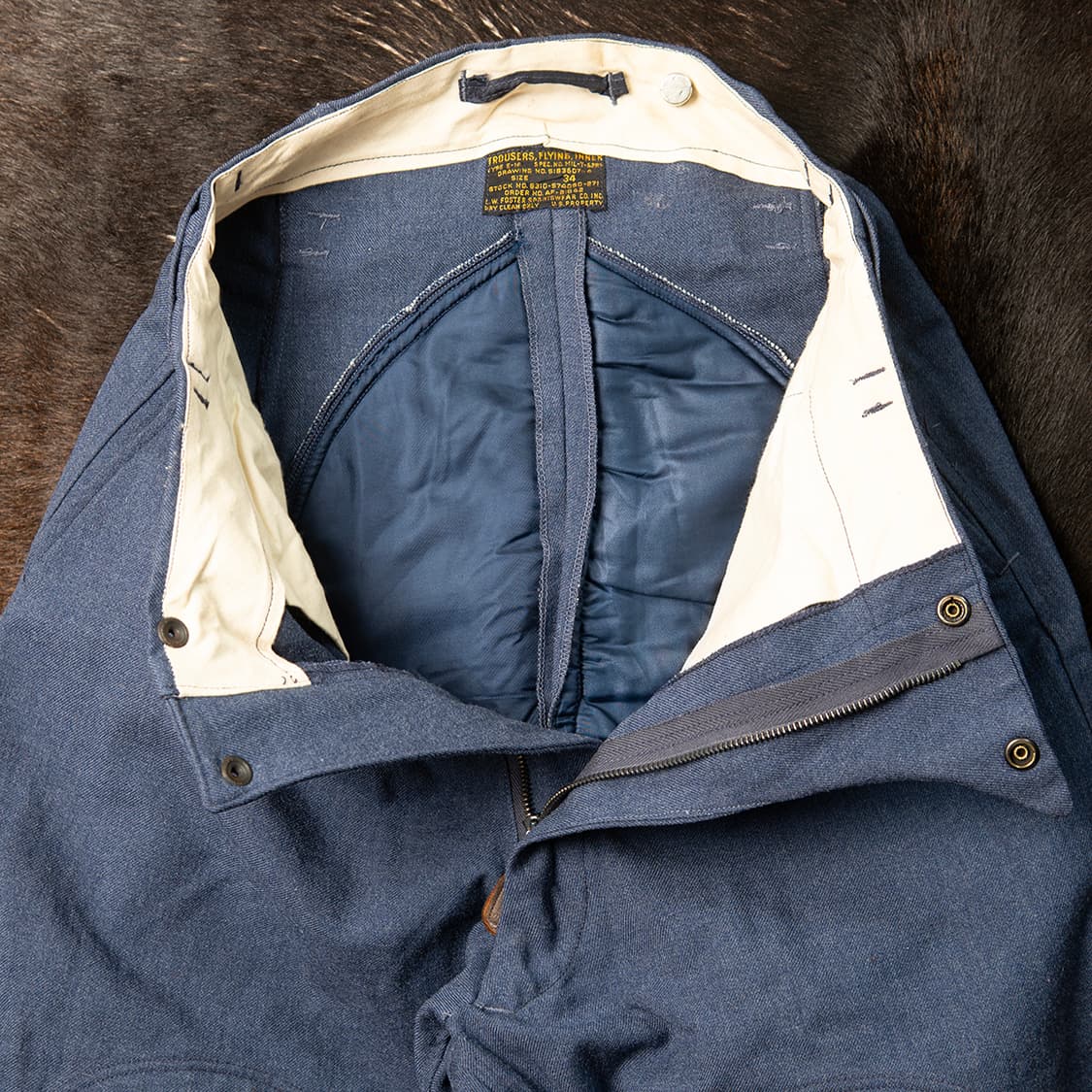 [32] 50s 미공군 E-1A 플라이트 이너 트라우져 네이비  상품이미지2