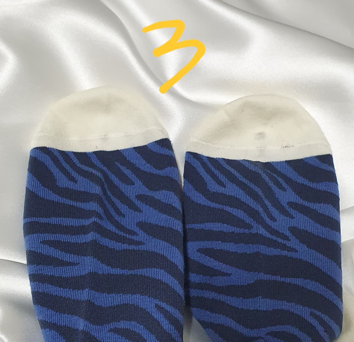 블루 네이비 지브라 얼룩말 브레인 데드 로고헤드 드레스 삭스 양말 상품이미지4