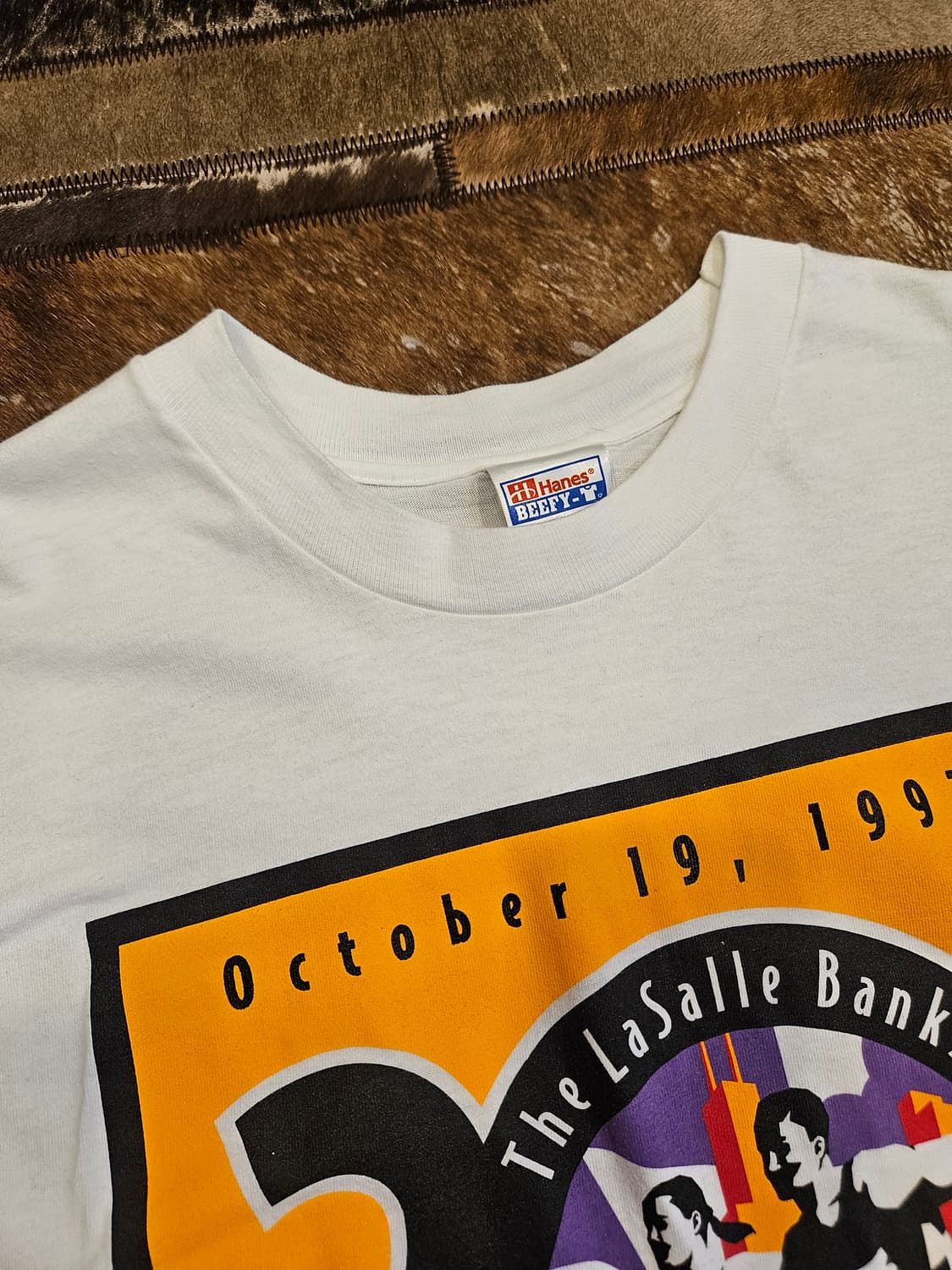 90s 빈티지 헤인즈 20주년 시카고 마라톤 티셔츠  상품이미지3