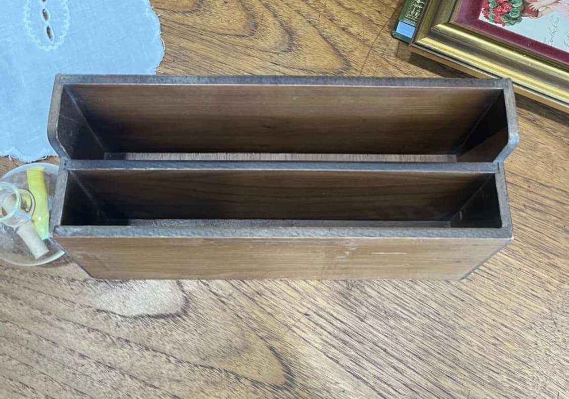 미국 빈티지 원목 정리함 2단 북엔드 책꽂이 인테리어 소품 상품이미지4