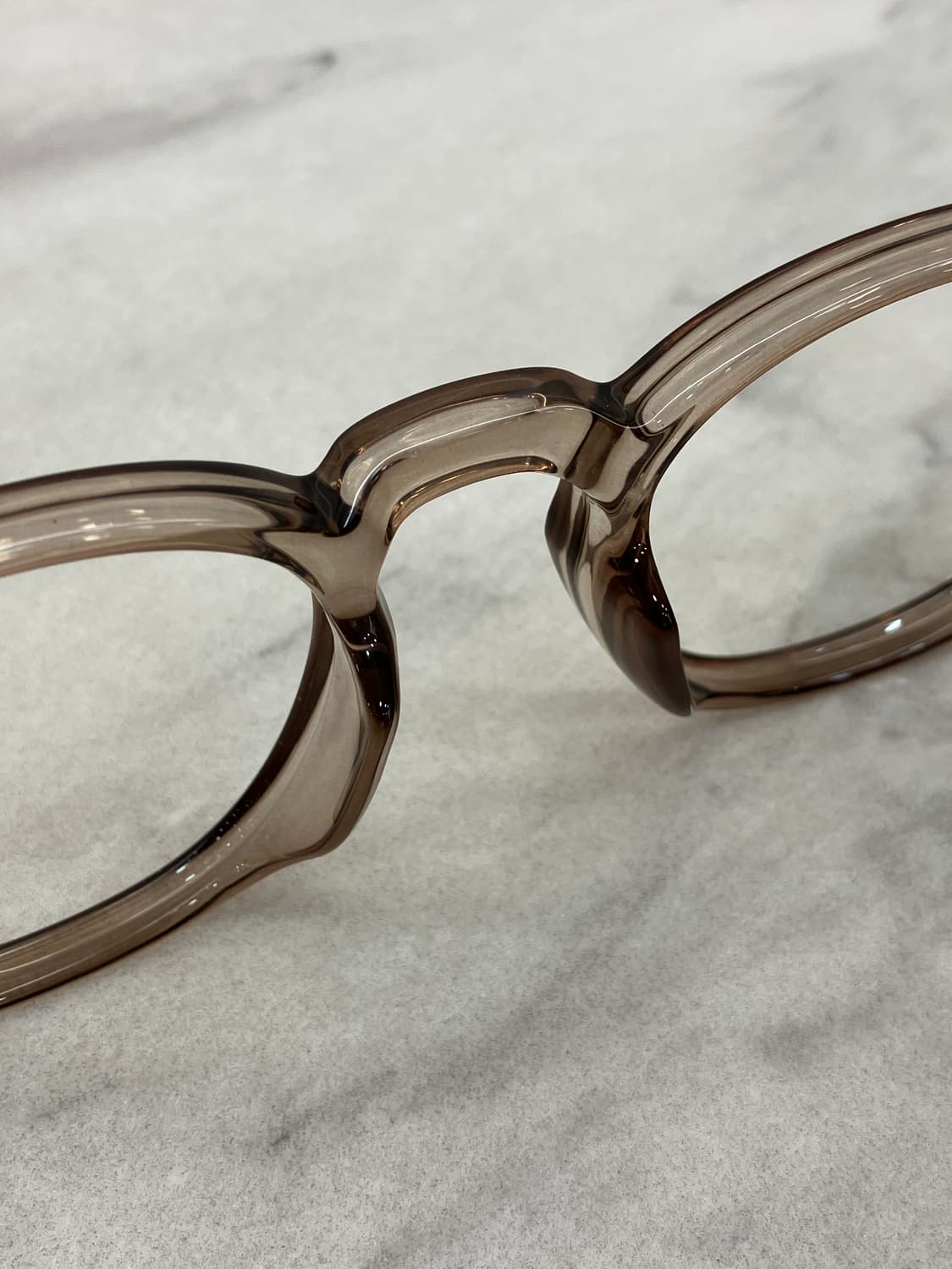 B84 DMN 투명 연카키 웰링턴 뿔테 안경128 상품이미지4