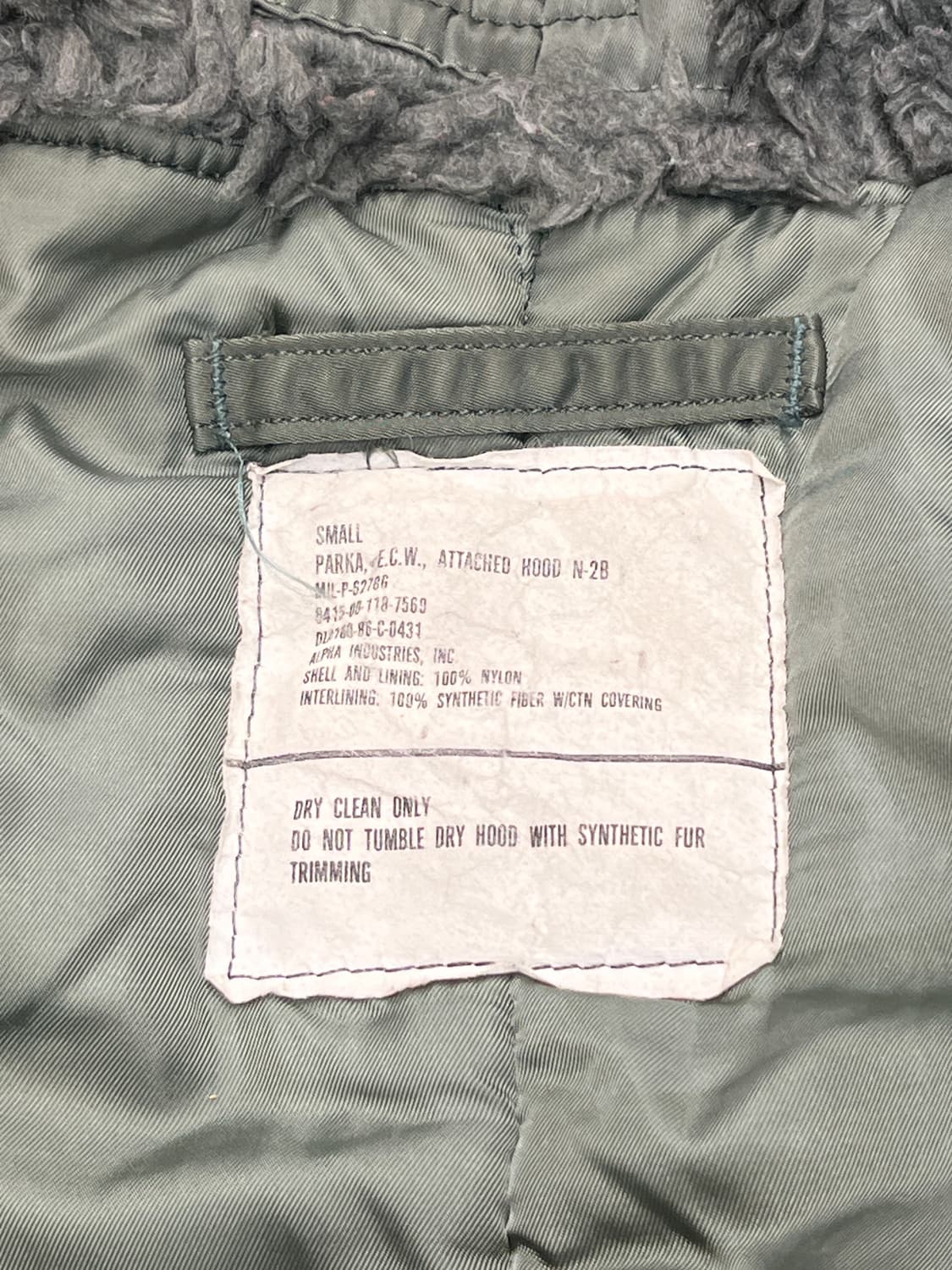 80‘s US Army HOOD N-2B E.C.W 파카 상품이미지9