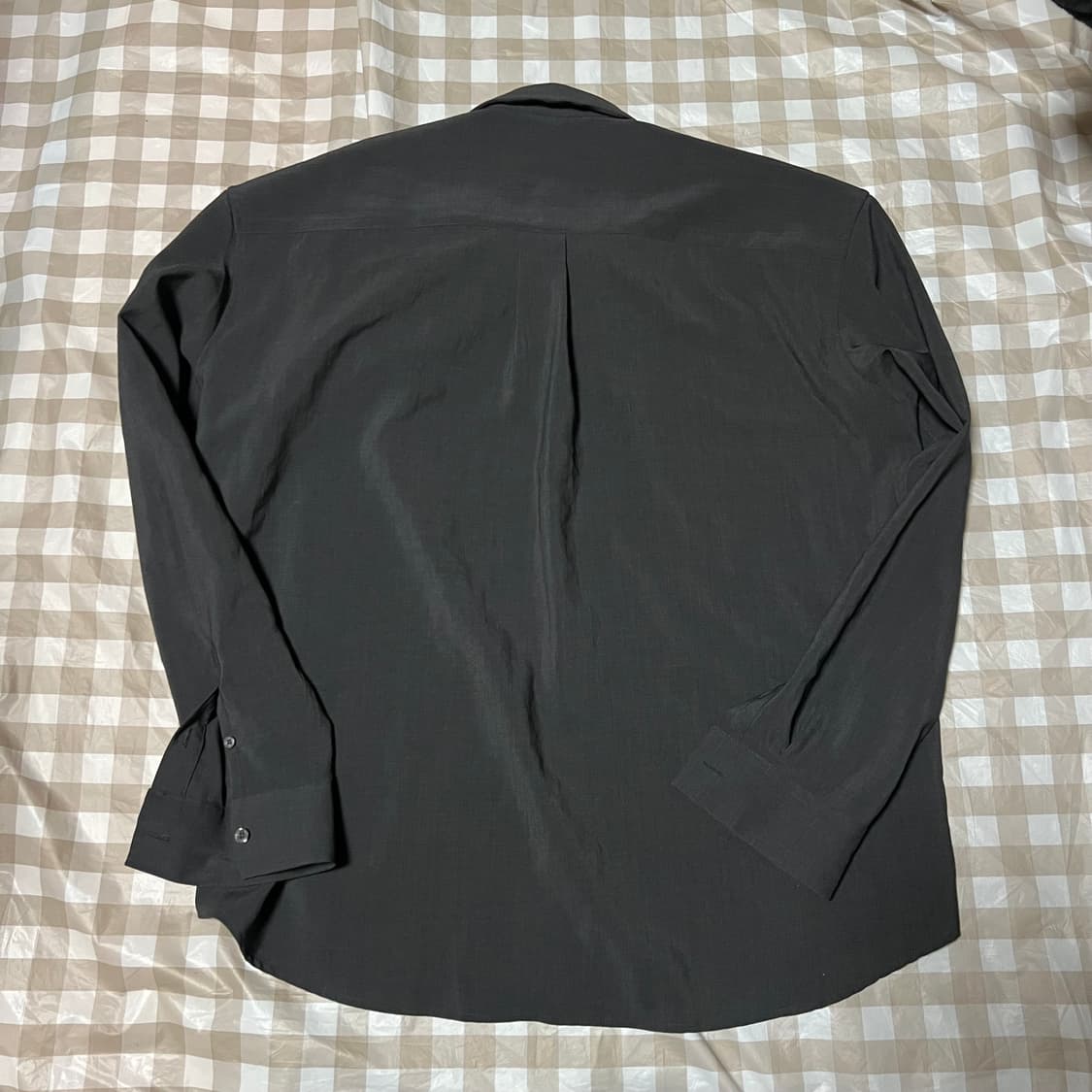 르아브 회색 셔츠 L 린넨 폴리 긴팔 티셔츠 와이셔츠 상품이미지4