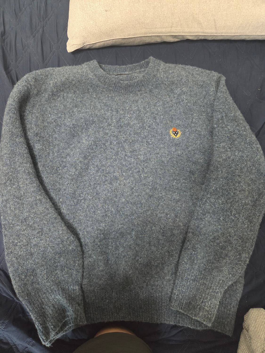 헤리티지플로스 모헤어 크루넥 니트 블루 L 팝니다 상품이미지2