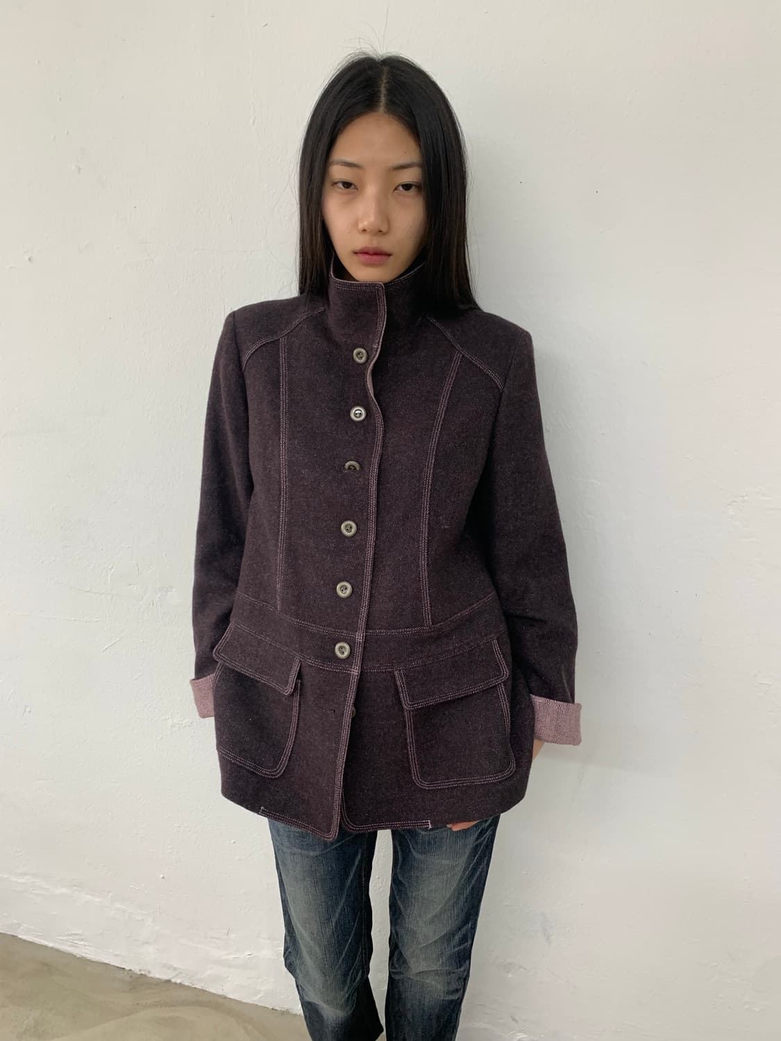 Purple wool jk 상품이미지4