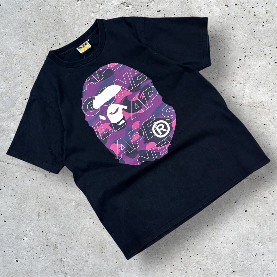 [M] BAPE 베이프 퍼플 카모 반팔 티셔츠 B463 상품이미지1