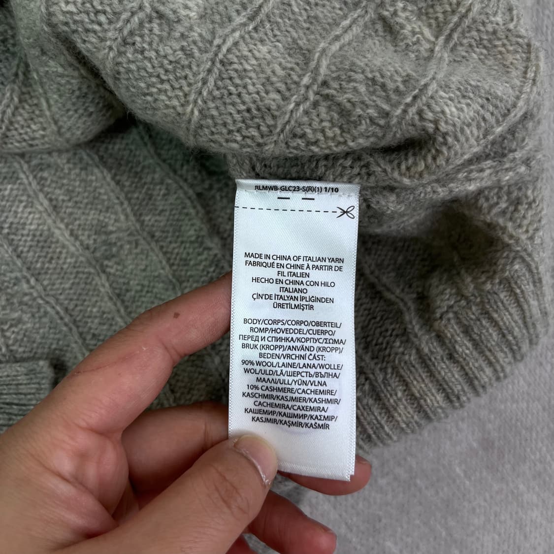 95 폴로 랄프로렌 신형라벨 램스울 터틀넥 니트 상품이미지6