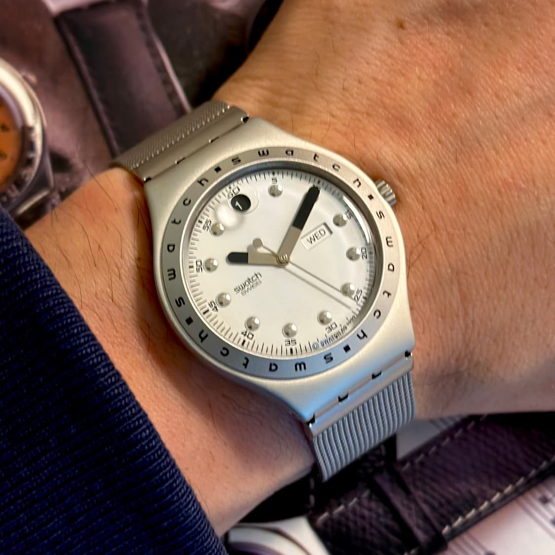 99년판) 빈티지 스와치 아이러니 메탈 silver drops 상품이미지1