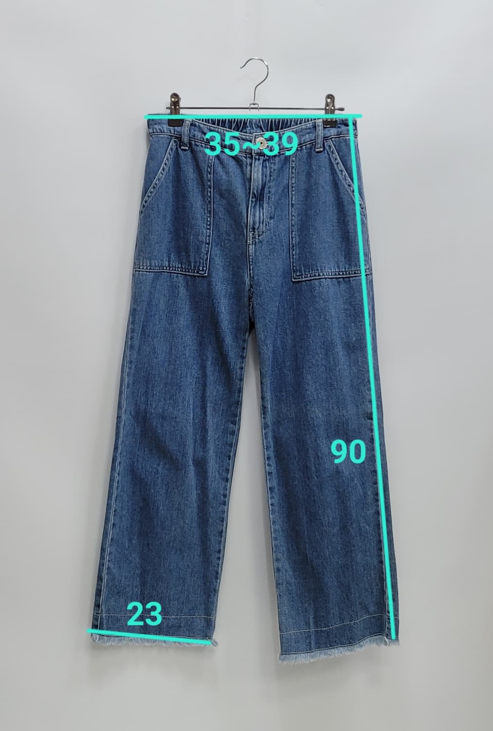 BENETTON 22SS 베네통 일자통 데님 팬츠 / 여 67-94 
 상품이미지10