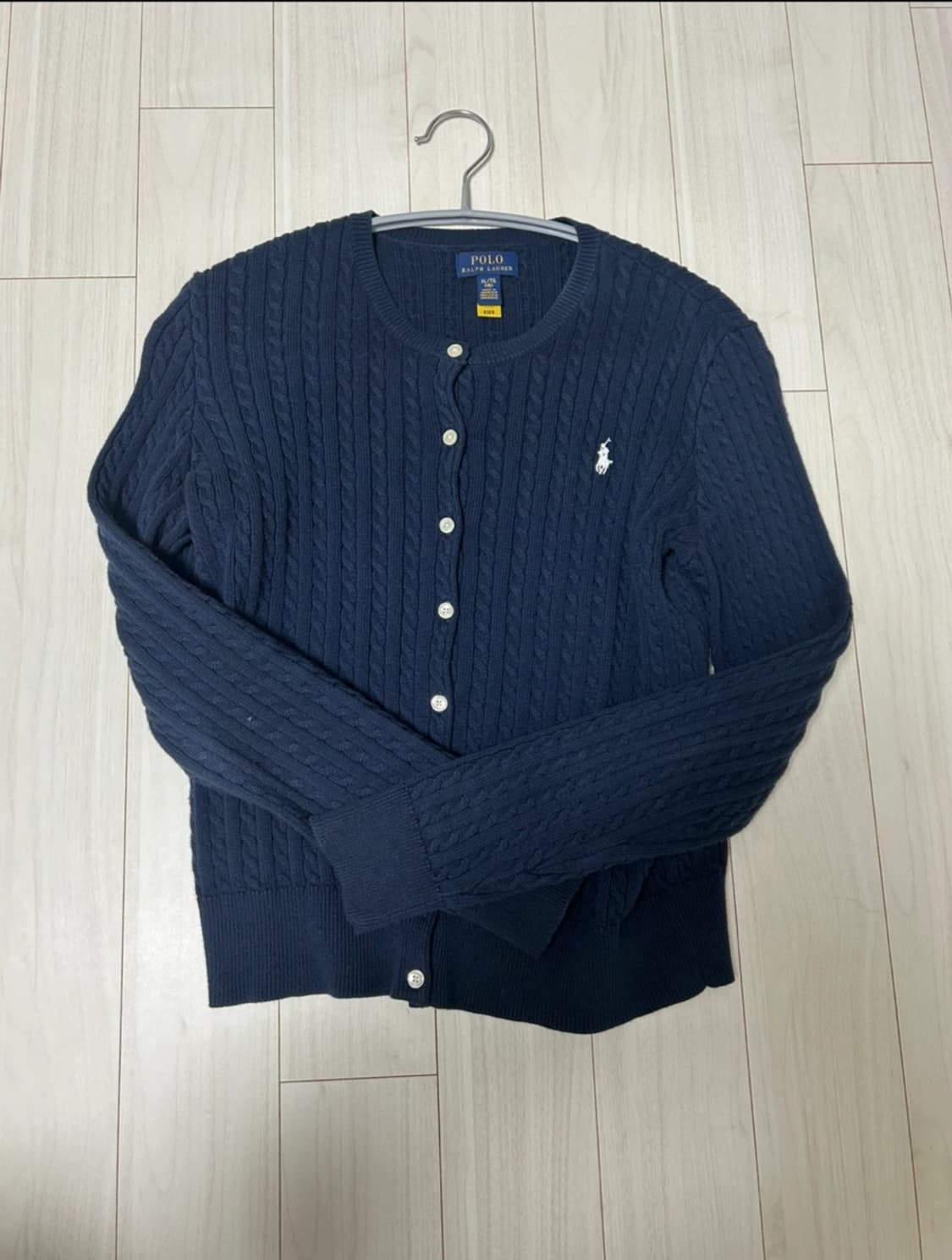 폴로 랄프로렌 케이블 니트 가디건 네이비 상품이미지1