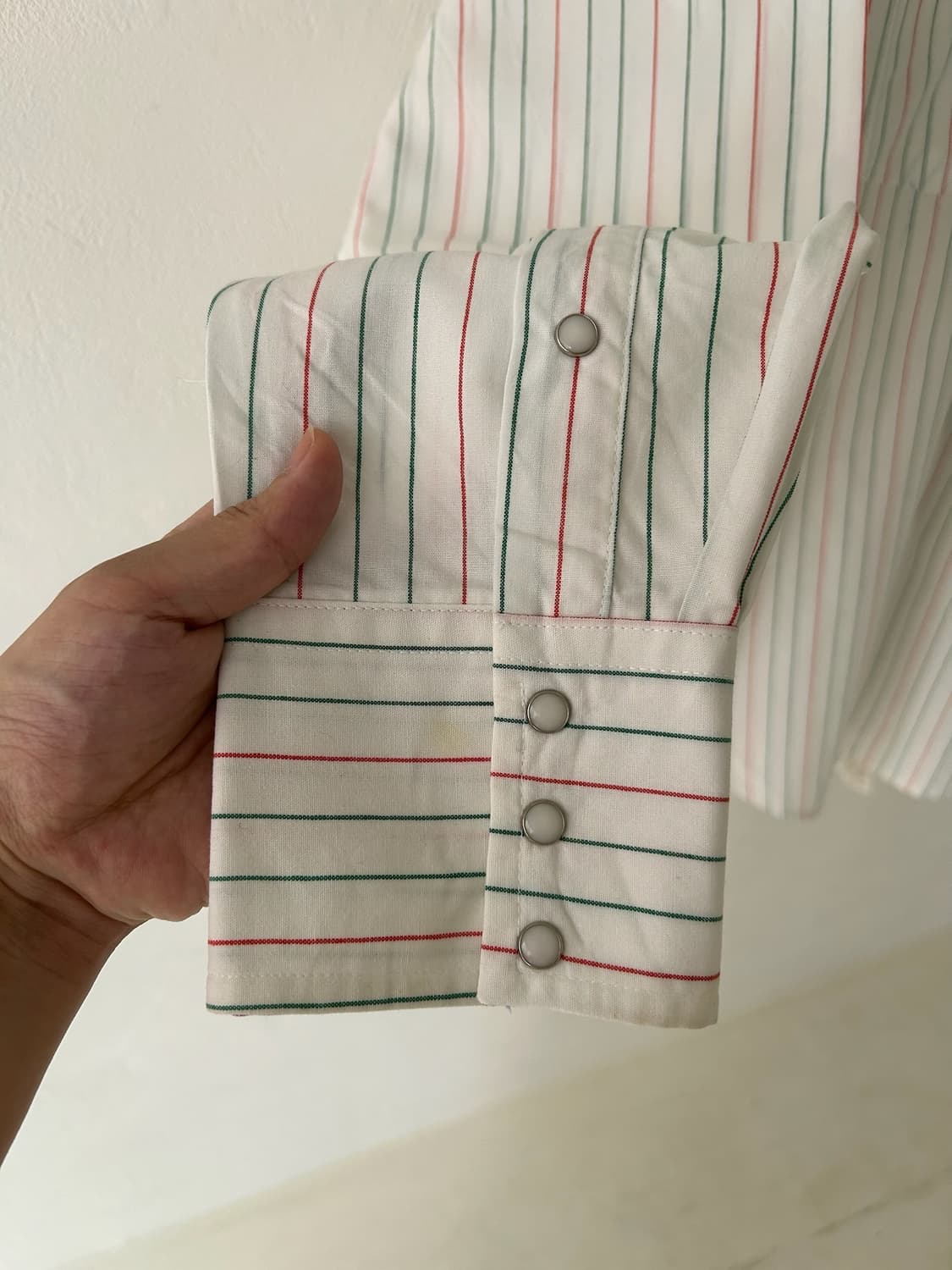 90's vtg Ruddock Mfg Stripe Western shir 상품이미지4