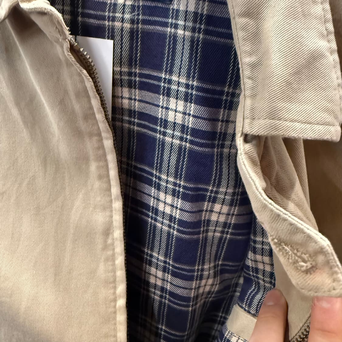 90s 폴로 랄프로렌 체크 라이닝 코튼 스윙탑 자켓 블루종 N651 상품이미지8