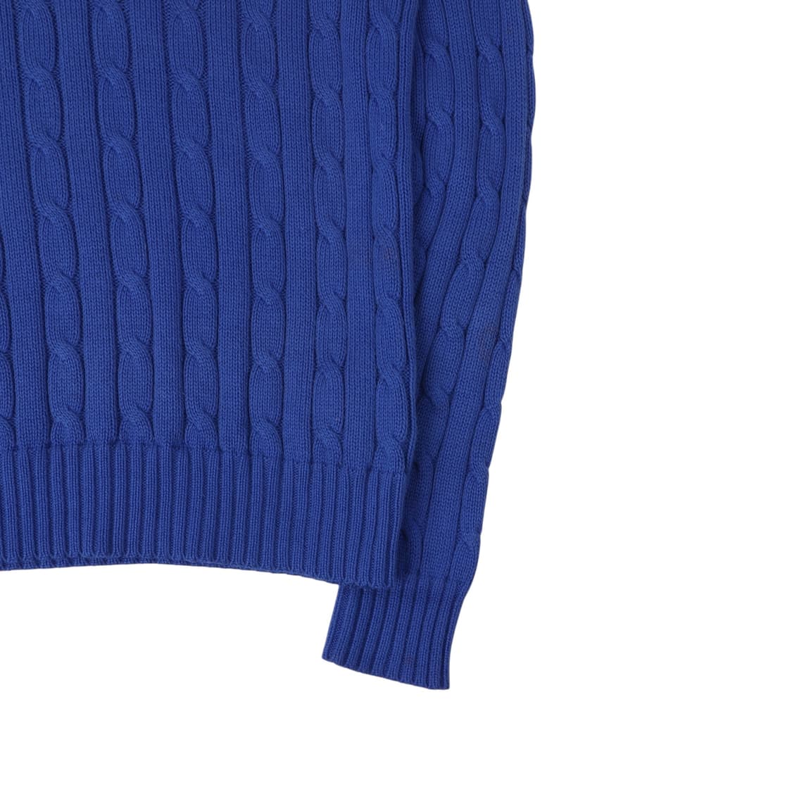 폴로 랄프로렌 블루 케이블 브이넥 니트 상품이미지4