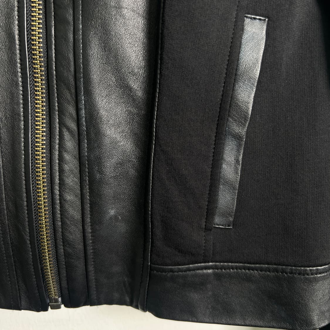 헬무트랭 블랙 패널 레더 자켓 S 상품이미지8