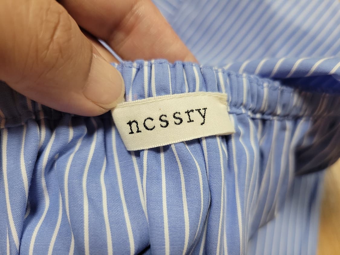 네세서리(NCSSRY) 버튼 스트라이프 스커트 55-66 상품이미지9