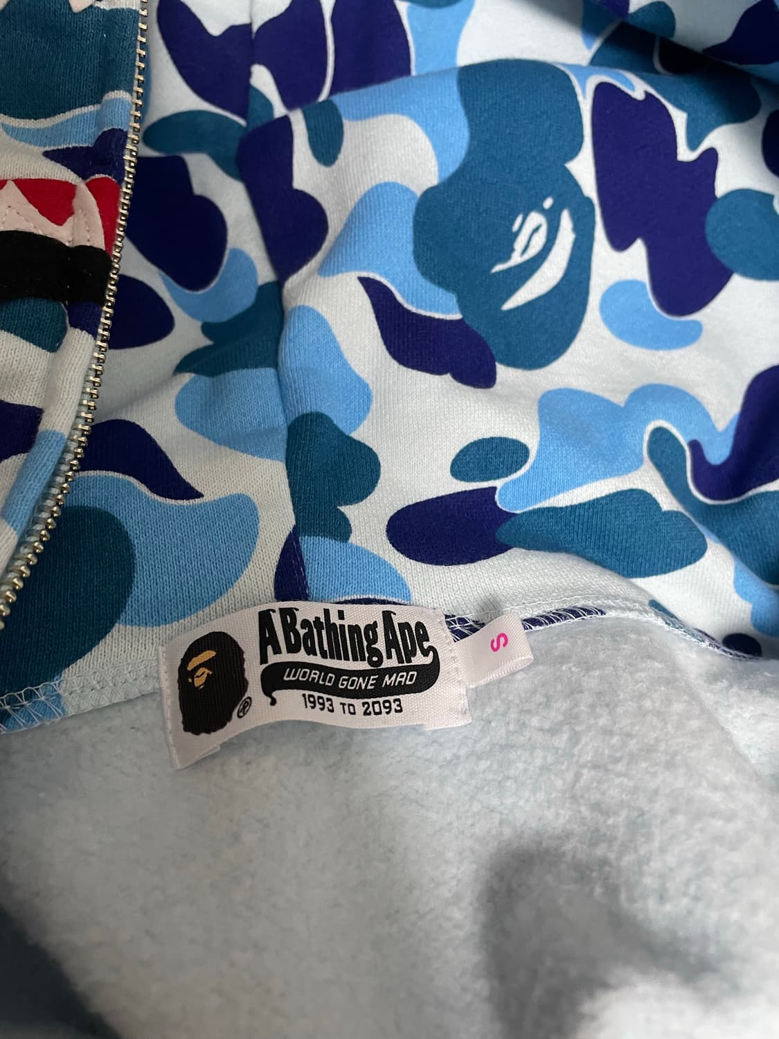 이번주만)여성s 베이프 abc 카모샤크후드집업 청계 bape 미스치프  상품이미지6