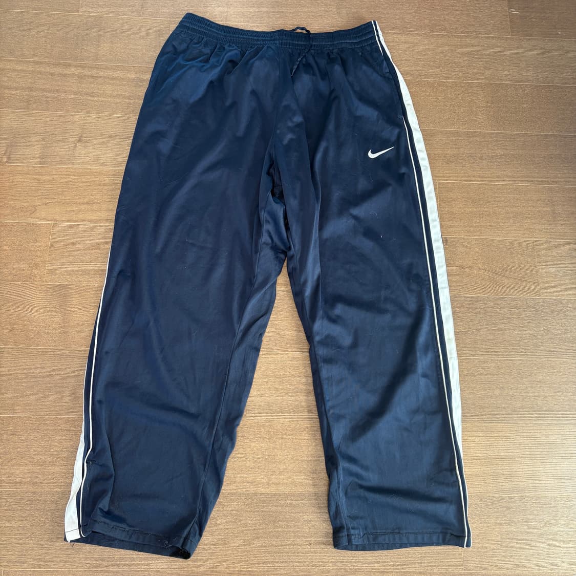 나이키 네이비 배색 삼선 와이드 트레이닝 팬츠 상품이미지6