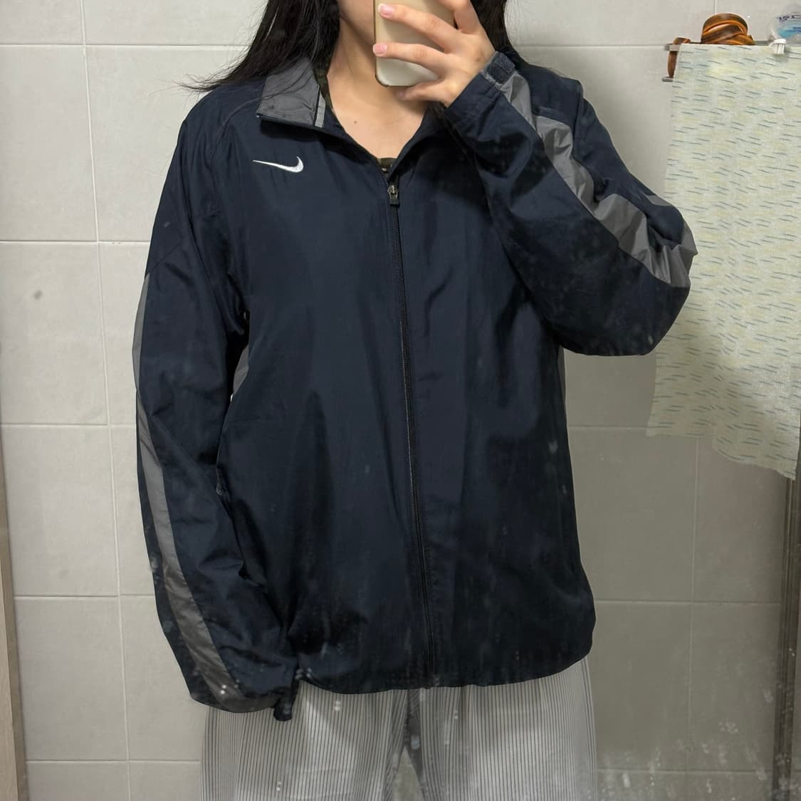 나이키 올드스쿨 배색 바람막이(네이비 105) 상품이미지2