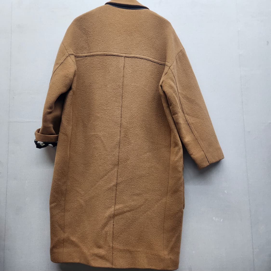 럭키슈에뜨 브라운 모100% 롱 코트 36(L) 상품이미지5