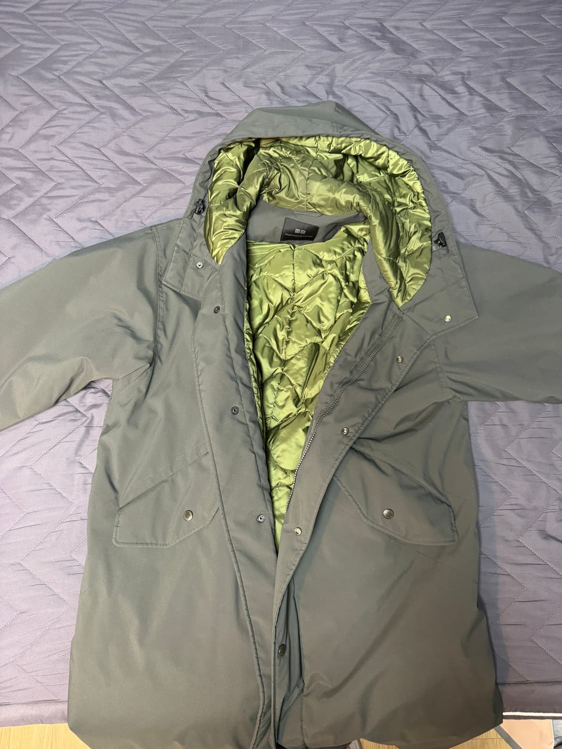 유니클로X엔지니어드가먼츠 후드코트 (카키 XL) 상품이미지3