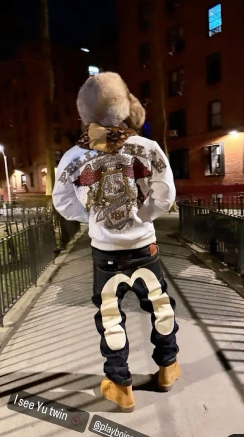 에비수 다이콕 프린팅 데님팬츠 상품이미지1