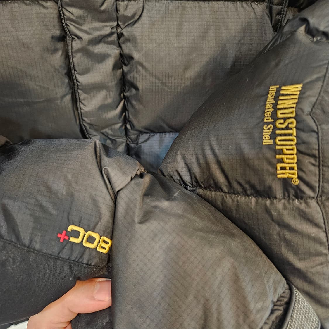 실측100(L) 코오롱 800필 윈드스토퍼 패딩 상품이미지4