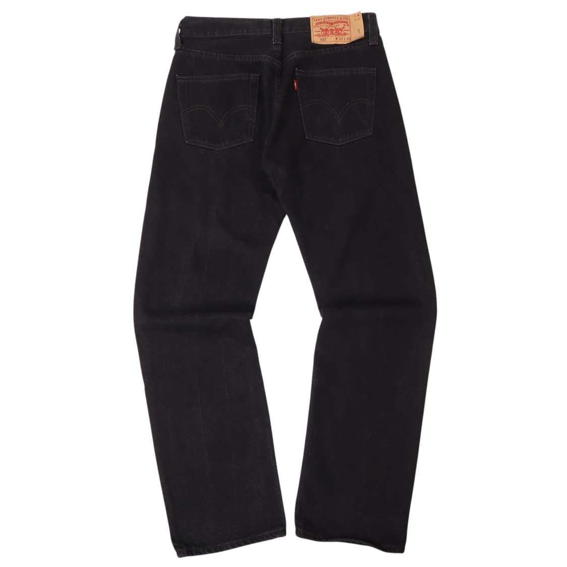 리바이스 501 블랙 스트레이트 레그 버튼플라이 데님팬츠 상품이미지4