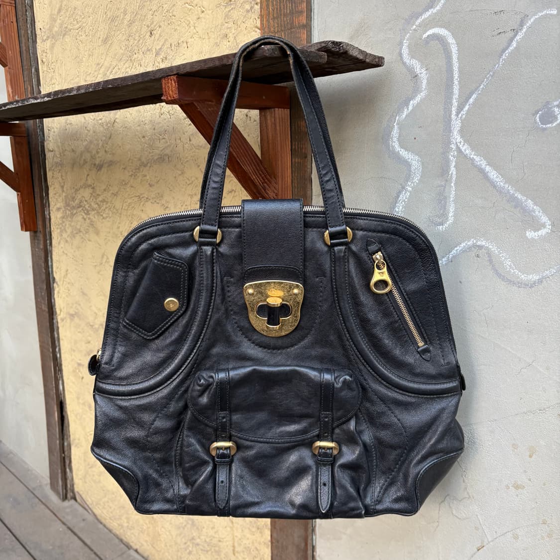 알렉산더 맥퀸 블랙 노밤 핸드 백 상품이미지2